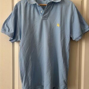 Burberry Sky Blue Distress Polo Shirt XL